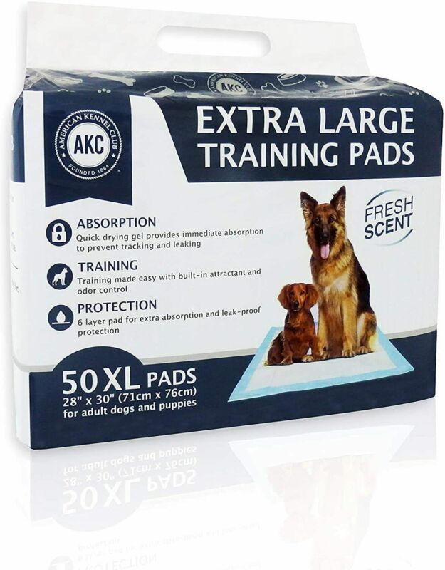 American Kennel Club Pet Training And Puppy Pads, Xl 30" X 28" - Pack Of 50