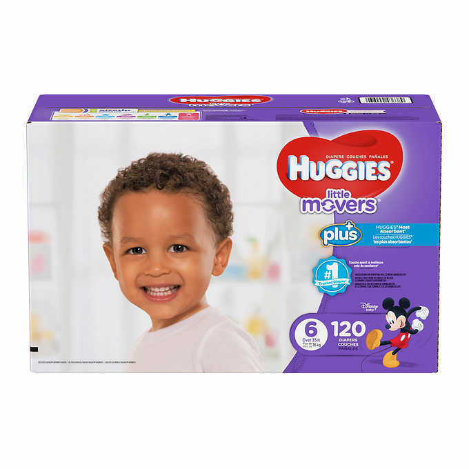 Huggies Plus Diapers Size 6: 35lbs And Up, 120ct - Free Shipping - New!