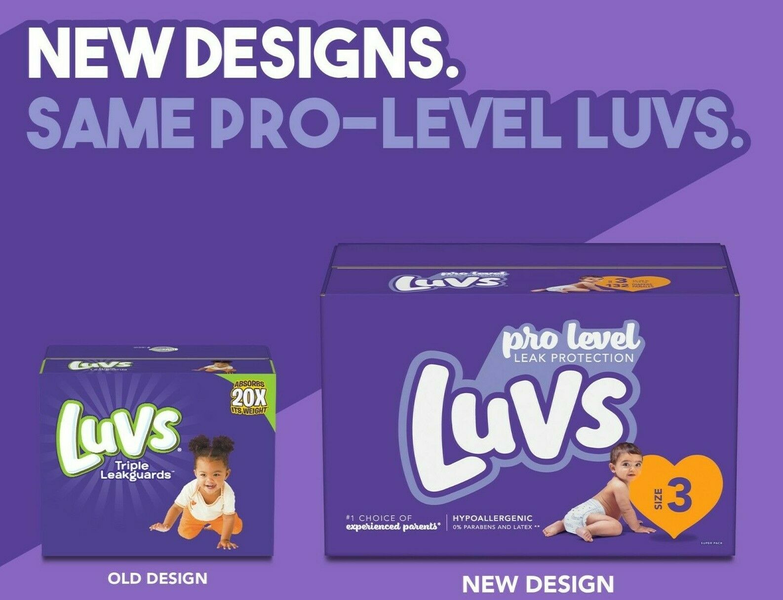 Luvs Pro Level (triple Leakguard) Disposable Diapers Size 1, 2, 3, 4, 5, 6