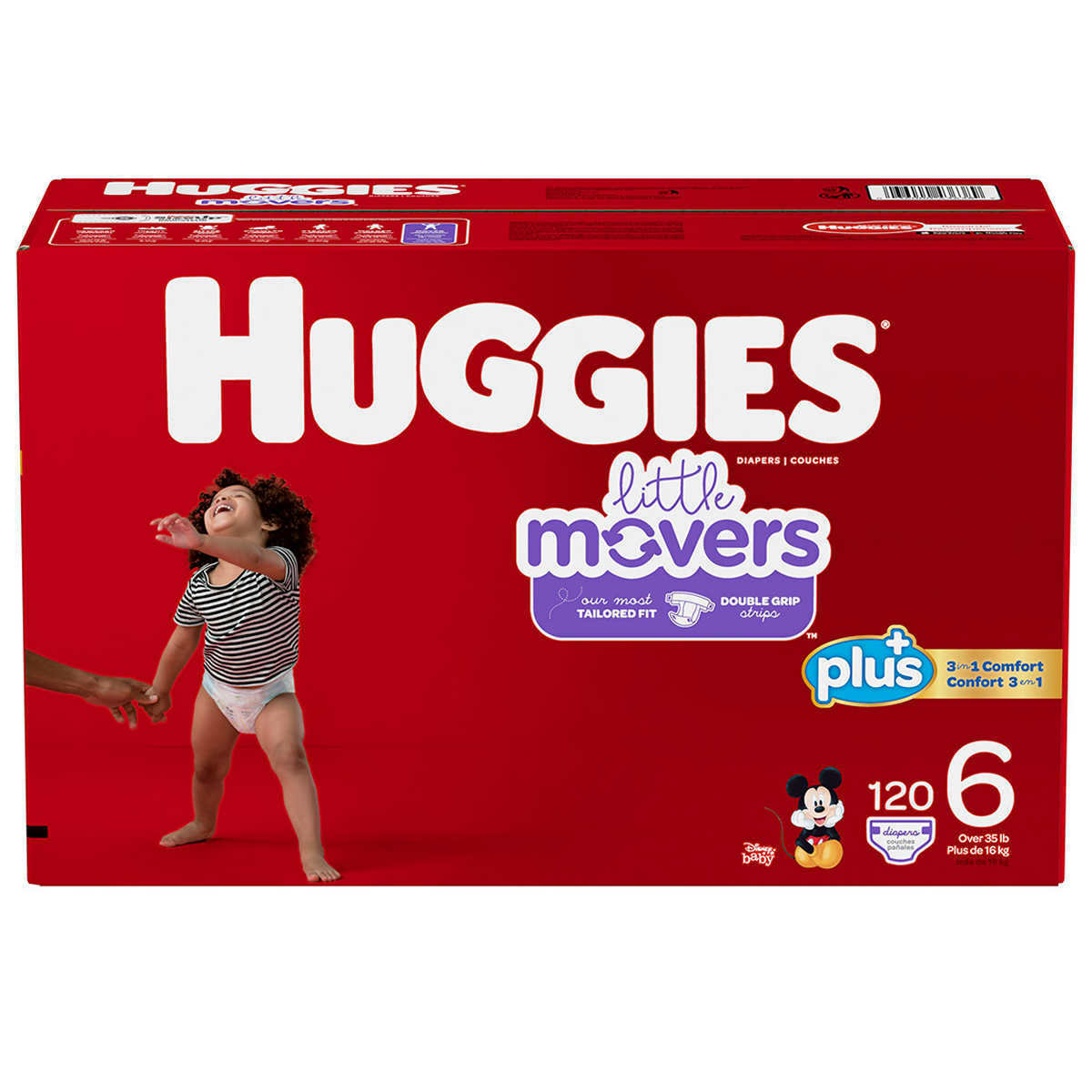 Huggies Little Movers  Baby Diapers, Size 6: 35lbs And Up, 116 Count  Cws