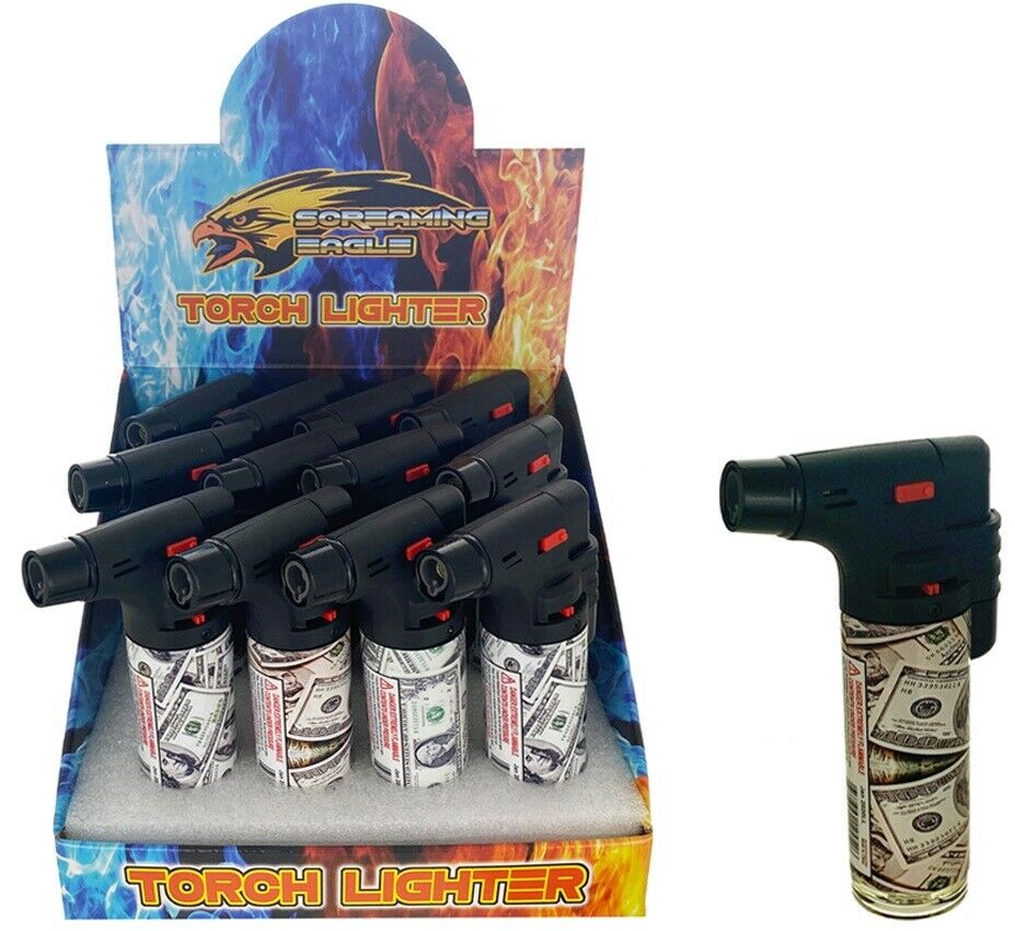 4 Pack 3.2" Triple Jet Flame Torch Lighter Refillable Lockable Windproof $bill